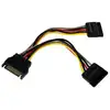 Image de Startech Cable Adaptador Bifurcador Divisor Splitter de Alimentación SATA de 0,15m 2x Hembra