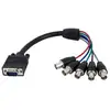 Image de Câble Adaptateur VGA HD15 à 5 BNC RGBHV StarTech.com 30 cm Mâle à Femelle