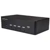 Image de StarTech.com Switch KVM double affichage HDMI 4K 30 Hz à 4 ports avec hub USB intégré
