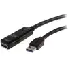 Image de Startech USB3AAEXT3M Cable Extensor SuperSpeed Activo USB Tipo A 3.0 Macho/Hembra 3m Negro