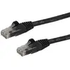 Image de Cable réseau StarTech N6PATC2MBK Cat6 2m UTP RJ-45 Noir avec connecteurs dorés