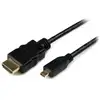Image de Cable Micro HDMI StarTech HDADMM1M 1m 4K 3D 1.4b Noir Connecteurs Dorés ARC Ethernet