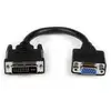 Image de Adaptateur de câble vidéo Startech DVIVGAMF8IN DVI-I vers VGA 20 cm noir
