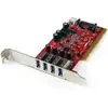 Image de StarTech.com Carte contrôleur PCI à 4 ports USB 3.0 SuperSpeed - Adaptateur PCI avec alimentation SATA / SP4