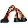 Image de Câble alimentation interne StarTech.com PYO2LSATA SATA 15 cm 2x SATA femelle verrou