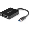 Image de Tarjeta de Red StarTech.com USB32000SPT USB 3.2 Gen 1 5 Gbps 2 Ports Gigabit Ethernet Pass-Through USB