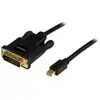 Image de Adaptateur vidéo StarTech MDP2DVIMM6B Mini DisplayPort vers DVI-D 1,8 m Noir