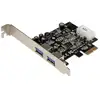 Image de StarTech.com Carte Contrôleur PCI Express vers 2 Ports USB 3.0 avec UASP - Alimentation LP4
