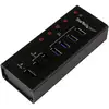 Image de StarTech.com Hub USB 3.0 (5Gbps) Alimenté de 4 ports avec Station de Recharge de 3 ports USB (2 x 1A, 1 x 2A) - Fixation Murale