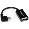 Image de Câble adaptateur Micro USB à angle droit vers USB OTG StarTech 12 cm