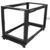 Image de StarTech.com Rack de serveur réglable à cadre ouvert 12U 4 montants - Bâti rack avec roulettes et gestion de câbles