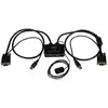 Image de StarTech.com Switch KVM USB VGA à 2 ports - Commutateur KVM alimenté par USB avec câbles et commutateur à distance