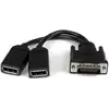 Image de Câble adaptateur DMS-59 à 2x DisplayPort StarTech 20 cm 4K Ultra HD
