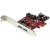 Image de Carte d'interface PCIe StarTech 4 ports USB 3.0 2 externes/2 internes