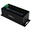 Image de StarTech.com Hub USB 3.0 à 7 ports - 5Gbps - Hub USB-A industriel en métal avec protection ESD et protection contre les surtensions de 350W - Montage sur rail DIN, mural ou sur bureau - Hub d'extension USB conforme TAA