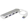 Image de StarTech.com Hub USB 3.0 compact à 4 ports avec câble intégré - 5Gbps - Argent