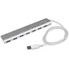 Image de StarTech.com Hub USB 3.0 compact à 7 ports avec câble intégré - 5Gbps - Argent