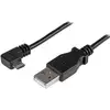 Image de Câble USB Startech USBAUB1MRA Micro-USB B Angle Droit 1 m Noir