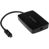 Image de StarTech.com Adaptateur Thunderbolt 3 vers Thunderbolt 2 - Ordinateur Portable TB3 vers Écrans/Dispositifs TB2 - Convertisseur TB2 20Gbps ou TB1 10Gbps - Certifié TB3 - Noir - Win/Mac