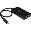 Image de StarTech.com Hub USB-C à 3 ports avec Gigabit Ethernet - USB-C vers 3x USB-A - USB 3.0 - 5Gbps - Adaptateur d'alimentation inclus