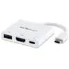 Image de StarTech.com Adaptateur multiport USB-C vers HDMI 4K avec USB Power Delivery et port USB-A - Blanc