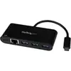 Image de StarTech.com Adaptateur USB-C vers Gigabit Ethernet avec hub USB 3.0 à 3 ports et USB Power Delivery