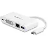 Image de Adaptateur Multipuertos USB-C StarTech.com DKT30CDVPD à DVI, Gigabit Ethernet et USB 3.0