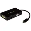 Image de StarTech.com Adaptateur multiport USB-C - 3 en 1 - USB Type-C vers HDMI DVI ou VGA