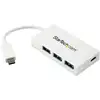Image de Hub StarTech.com 4 ports 5Gbps USB-C vers USB-A et USB-C compact blanc
