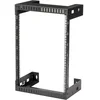 Image de StarTech.com Rack Réseau Mural 15U à 2 Montants, Rack Serveur 19" à Cadre Ouvert avec Profondeur Ajustable, Rack de Données Mural pour IT/AV/Panneau de Patch/ Equipement IT - Écrous et Vis de Fixation Inclus