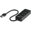 Image de StarTech.com Thief Hub USB 3.0 4 Ports - USB-A vers USB 3.0 Type A avec interrupteurs marche/arrêt individuels - USB 3.2 Gen 1 SuperSpeed 5 Gbit/s - Alimenté par bus USB - Portable - Câble de 25 cm