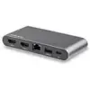 Image de StarTech.com Dock USB C - Station d'Accueil USB-C à Double Écran 4K HDMI - 100 W Power Delivery Pass-through, GbE, 2 USB A - Mini Hub Type C - Adaptateur Multiport pour PC Portable
