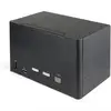 Image de StarTech.com Switch KVM 2 Ports Quadruple Écran DisplayPort - 4K 60Hz UHD HDR - Concentrateur KVM 4K DP 1.2 avec 2 Ports USB 3.0 (5Gbps) & 4 Ports USB 2.0 HID, Audio - Commutation Raccourci Clavier - TAA