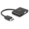 Image de StarTech.com Adaptateur DisplayPort vers HDMI VGA - Dongle Convertisseur Numérique Multiport Actif Vidéo d'Écran DP 1.2 Mâle vers HDMI 2.0 4K 60 Hz VGA Femelle pour PC/CG
