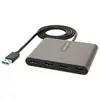 Image de StarTech.com Adaptateur USB 3.0 vers 4x HDMI - Carte Vidéo & Graphique Externe - Convertisseur USB Type-A vers Quadruple Écran HDMI - 1080p 60Hz - Dongle Multi Écran USB A vers HDMI - Windows Uniquement