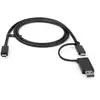Image de Câble StarTech USB-C avec Adaptateur USB-A Mâle/Mâle 1m Noir
