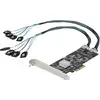 Image de StarTech.com Carte Contrôleur SATA PCIe 8 ports - Carte Extension SATA PCI Express 6Gbps avec 4 Contrôleurs Hôte - Carte SATA PCIe - PCI-e x4 Gen 2 vers SATA III - SATA HDD/SSD