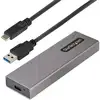 Image de StarTech.com Boîtier Externe SSD M.2 NVMe/SATA - Boîtier Disque Dur SSD M.2 PCIe/SATA - Boîtier SSD M.2 - Boîtier pour SSD M.2 avec Câbles Hôtes USB-C et USB A - Boîtier M.2 NVMe Compatible 2230/2242/2260/2280