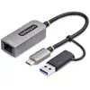 Image de Adaptateur USB-C StarTech.com à Ethernet - 10/100/1000Mbps - Gris
