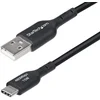Image de Câble USB Startech USB2AC2MNC 2 m USB-A USB-C 3A Noir Charge Rapide