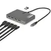 Image de Adaptateur USB-C StarTech.com QUAD-USB-DP-ADAPT 4x DisplayPort 4K 60Hz + USB-A 2.0 + PD 140W