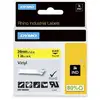 Image de Cinta para Etiquetas DYMO Rhino Vinilo 24 mm x 5,5 m Noir sur Jaune