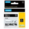 Image de Ruban d'étiquettes DYMO Rhino Vinyle 9 mm x 5,5 m Blanc sur Noir