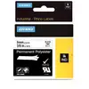 Image de Étiquette adhésive Dymo Rhino 9mm polyester noir sur blanc résistance chimique