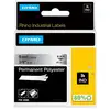 Image de Cintas pour imprimante d'étiquettes Dymo Rhino 9 mm x 5,5 m Poliéster Permanente Noir sur Métallique