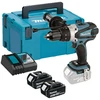 Image de Perceuse Combinée Makita DHP458RTJ + 2 Piles 18V + Mallette