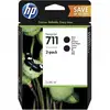 Image de HP Pack de 2 cartouches d'encre 711, noir de 80 ml