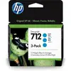Image de Cartouche d'encre HP 712 DesignJet Pack 3 Cyan