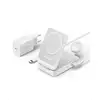 Image de Anker MagGo iPhone Chargeur sans fil 3 en 1 Support de charge 15 W Qi2 + Chargeur Blanc
