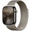 Image de Apple Watch Series 10 GPS + Cellular Boîtier en titane naturel de 46 mm avec boucle milanaise naturelle - M/L